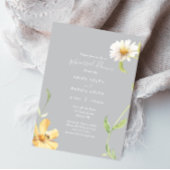 Elegant Daisy | Gray Wedding Probe Dinner Einladung