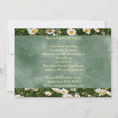 Elegant Daisy Green Katholic Wedding Einladung (Rückseite)