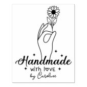 Elegant Daisy Handmade by (individuelle Name), Bus Gummistempel (Prägung)