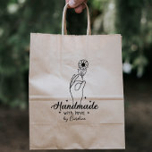 Elegant Daisy Handmade by (individuelle Name), Bus Gummistempel