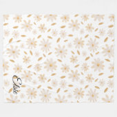 Elegant Daisy Hues Personalisiert Fleece Blanket (Vorderseite (Horizontal))