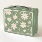 Elegant Daisy Hues Personalisiert Lunchbox (Rückseite)