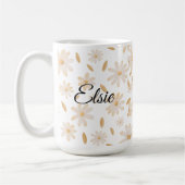 Elegant Daisy Hues Personalized Mug Kaffeetasse (Links)