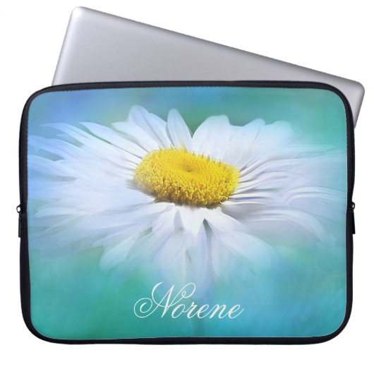 Elegant Daisy Laptopschutzhülle (Vorderseite)