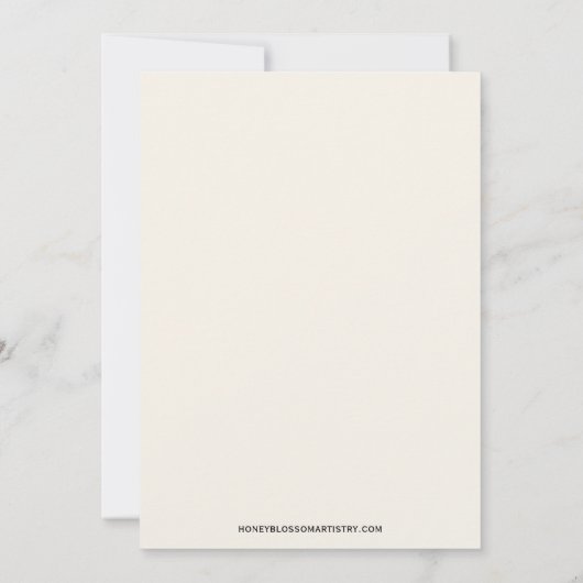 Elegant Daisy Monogram Wedding Einladung (Rückseite)