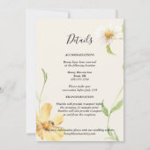 Elegant-Daisy-Monogramm-Details in einer Hochzeit Einladung (Rückseite)