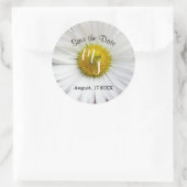 Elegant Daisy Runder Aufkleber (Tasche)