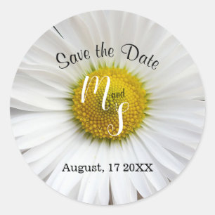 Elegant Daisy Runder Aufkleber