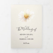 Elegant Daisy Trifold Einladung (Cover)
