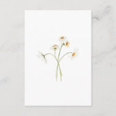 Elegant Daisy Watercolor Minimalist Wedding Begleitkarte (Rückseite)