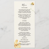 Elegant Daisy Wedding Flat Menu Menükarte (Vorderseite)