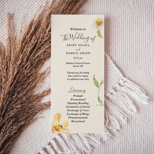 Elegant Daisy Wedding Flat Program Programm