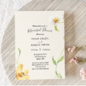 Elegant Daisy Wedding Probe Dinner Einladung