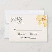 Elegant Daisy Wedding RSVP Card (Vorderseite)