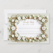 Elegant Daisy Wedding RSVP Card Einladung (Vorderseite)