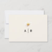 Elegant Daisy Wedding RSVP Card Karte (Rückseite)