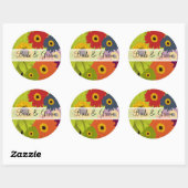 Elegant Daisy Wedding Stickers (Blatt)