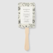 Elegant Daisy Wildblume Wedding Program Fächer (Vorderseite)