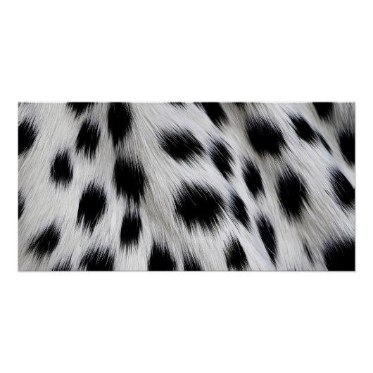 Elegant Dalmatian Faux Fur Pattern Poster (Vorderseite)