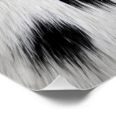 Elegant Dalmatian Faux Fur Pattern Poster (Ecke)