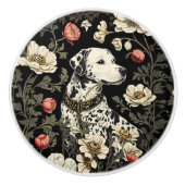 Elegant Dalmatian William Morris Inspired Keramikknauf (Vorderseite)