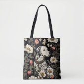Elegant Dalmatian William Morris Inspired Tasche (Vorderseite)