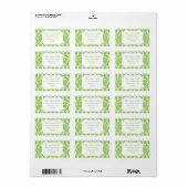 Elegant Damask Address Label Adressaufkleber (Vorne)
