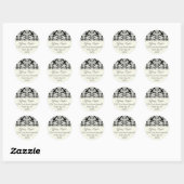 Elegant Damask Address Sticker (Blatt)