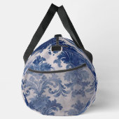 Elegant Damask Blue toile de jouy monogram Duffle Bag (Rechts)