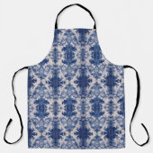 Elegant Damask Blue Toile de jouy Schürze (Vorderseite)