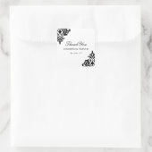 Elegant Damask Danke Stickers (Tasche)