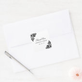 Elegant Damask Danke Stickers (Umschlag)