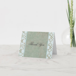 Elegant Damask Dankeschön Card Dankeskarte