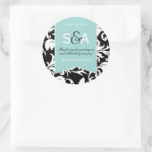 Elegant Damask Favor Stickers (Tasche)
