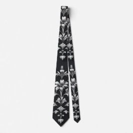 Elegant Damask Floral Neck Tie Krawatte