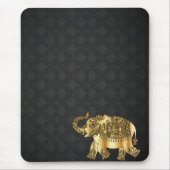 Elegant Damask Gold Paisley Elephant Mousepad (Vorne)