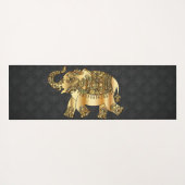 Elegant Damask Gold Paisley Elephant Yogamatte (Rückseite (Horizontal))