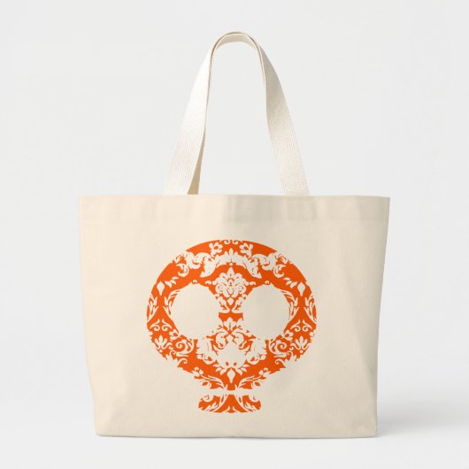 Elegant Damask Lace Goth Skull Tasche (Vorne)