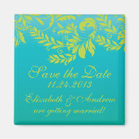 Elegant Damask Leaf Swirl Speichern Sie das Datums