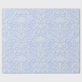 Elegant Damask light blue Geschenkpapier