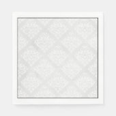 Elegant Damask Minimalistisch Wedding Serviette (Vorderseite)
