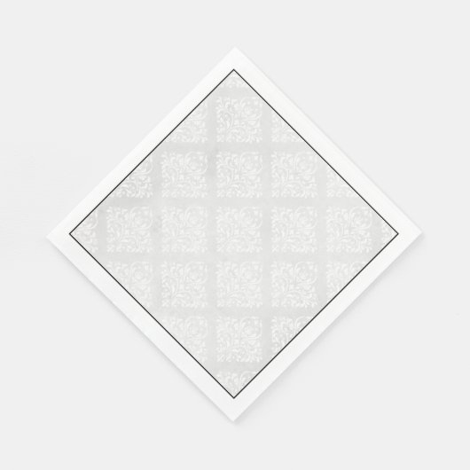 Elegant Damask Minimalistisch Wedding Serviette (Ecke)