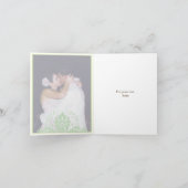 Elegant damask mint green, ivory wedding Thank You Dankeskarte (Innenseite)
