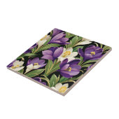 Elegant Damask mit Crocus Blume Fliese (Seite)