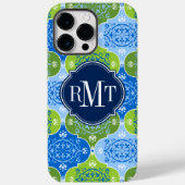 Elegant Damask Monogram Case-Mate iPhone Hülle (Rückseite)