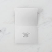Elegant Damask Monogram Wedding Danke Card (Innenseite)