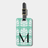 Elegant Damask-Muschel Geblüht Personalisiert Gepäckanhänger (Vorderseite vertikal)