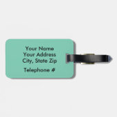 Elegant Damask-Muschel Geblüht Personalisiert Gepäckanhänger (Rückseite horizontal)