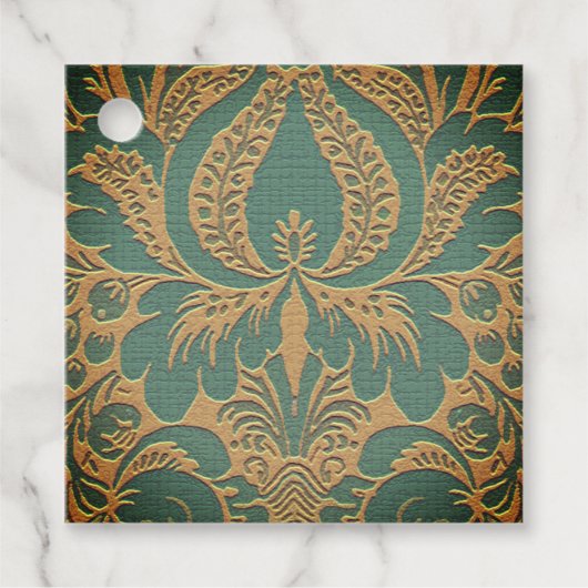 Elegant Damask Muttertag Geschenkanhänger (Vorderseite)