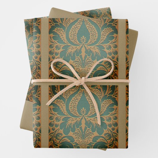 Elegant Damask Muttertag Geschenkpapier Set (Beispiel)